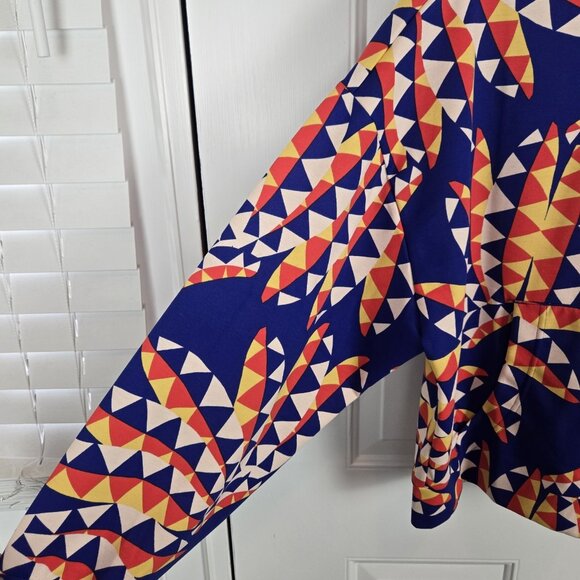 Adidas‎ Farm Rio Bold Blue Bliss Hoodie Womens Small 3 Stripe Training Cropped - Picture 5 of 15